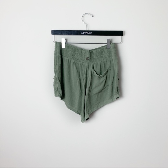 [Prana] Green Elastic Waist High Rise Comfortable Shorts - Picture 5 of 8
